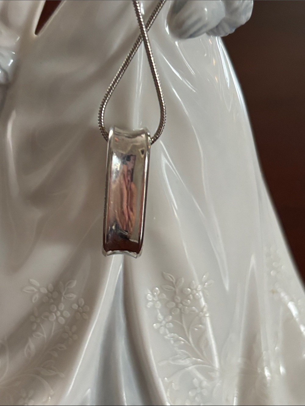 Tiffany & Co. Sterling Silver Spoon Ring Pendant Necklace - Silver 925 - Picture 5 of 7